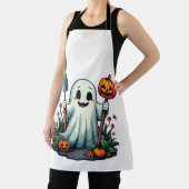 Spooky Halloween Herfst Tuinieren Ghost Pumpkin Schort (Insitu)