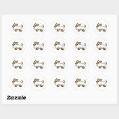 Spooky Halloween hond Ronde Sticker (Vel)