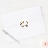 Spooky Halloween hond Ronde Sticker (Envelop)