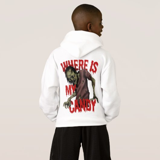 Spooky Halloween Hoodie - Ghosts, Pumpkins & Magic (Achterkant volledig)