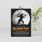 Spooky Halloween Horror Werewolf bij de Volledige  Kaart (Staand voorkant)