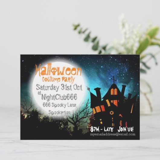Spooky Halloween House Kaart (Staand voorkant)