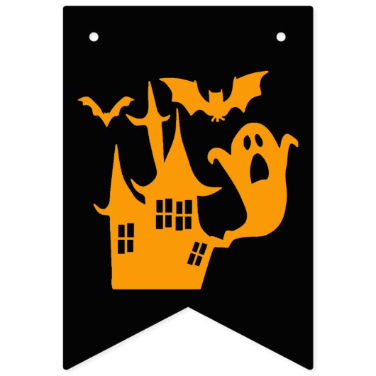 Spooky Halloween Huis Aangepaste Naam & Details Vlaggetjes (Tweede vlag)