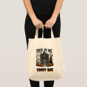 Spooky Halloween huis met geesten en pompoenen Tote Bag (Voorkant (product))