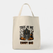 Spooky Halloween huis met geesten en pompoenen Tote Bag (Achterkant)