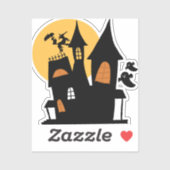 Spooky Halloween huis Sticker (Vel)