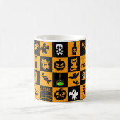 Spooky Halloween Icons Patroon Koffiemok (Center)