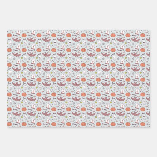 Spooky Halloween Inpakpapier Vel (Voorkant 2)