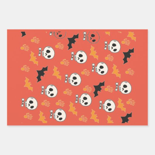 spooky Halloween Inpakpapier Vel (Voorkant 2)