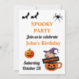 Spooky Halloween Invitation Kaart