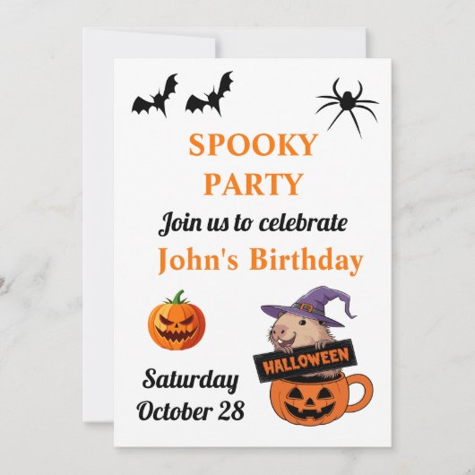 Spooky Halloween Invitation Kaart (Voorkant)