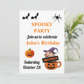 Spooky Halloween Invitation Kaart (Staand voorkant)