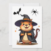 Spooky Halloween Invitation Kaart (Achterkant)