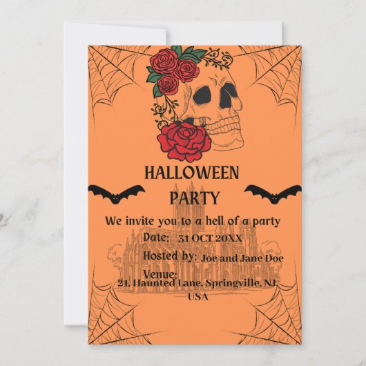 Spooky Halloween Invitation Kaart (Voorkant)