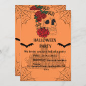 Spooky Halloween Invitation Kaart (Voorkant / Achterkant)