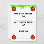Spooky Halloween Invitation Kaart (Achterkant)