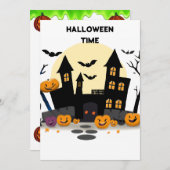 Spooky Halloween Invitation Kaart (Voorkant / Achterkant)