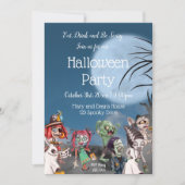 Spooky Halloween Invitation, Trick or treat Kaart (Voorkant)