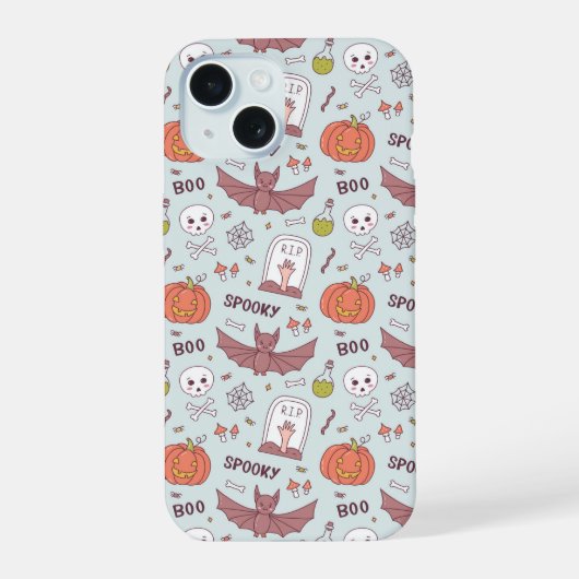 Spooky Halloween iPhone 15 Case (Achterkant)