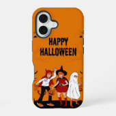 Spooky Halloween iPhone 16 Case – Pumpkin, Ghost & iPhone 16 Hoesje (Achterkant)