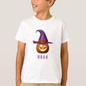 Spooky Halloween Jack O Lantaarn Naam T-shirt (Voorkant)