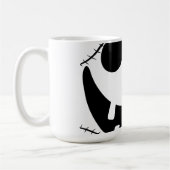 Spooky Halloween jack-o-lantaarn pompoen gezicht Koffiemok (Links)