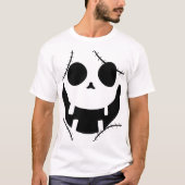 Spooky Halloween jack-o-lantaarn pompoen gezicht T-shirt (Voorkant)