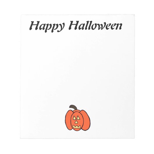 Spooky Halloween Jack o Lantern Notitieblok (Voorkant)