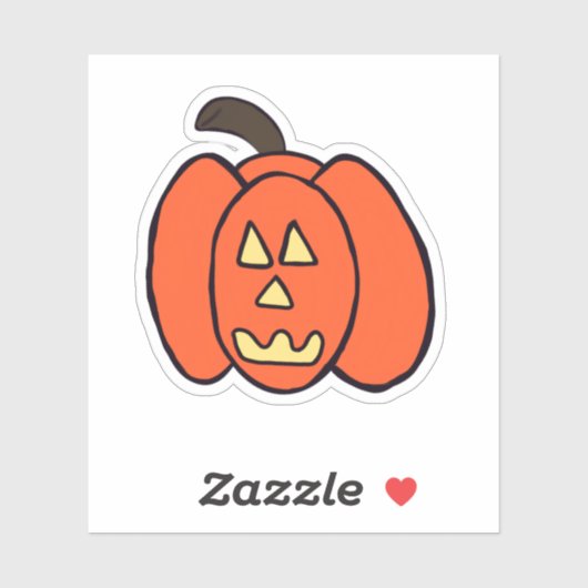 Spooky Halloween Jack o Lantern Sticker (Vel)