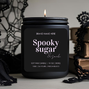 Spooky Halloween kaars label Custom Herfst Candl