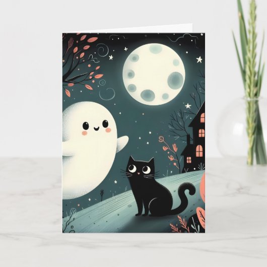 Spooky Halloween Kaart (Voorkant)