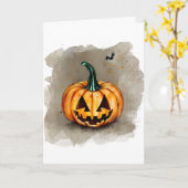 Spooky Halloween Kaart (Gele Bloem)