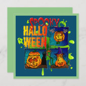 Spooky Halloween Kaart (Voorkant / Achterkant)