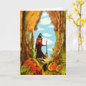 Spooky Halloween Kaart (Gele Bloem)