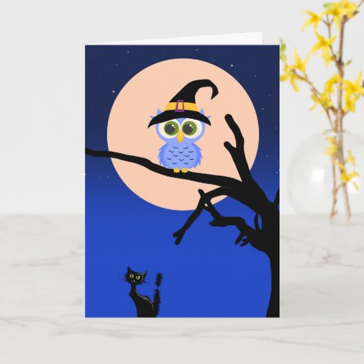 Spooky Halloween Kaart (Gele Bloem)