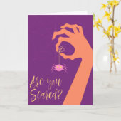 Spooky Halloween Kaart (Gele Bloem)