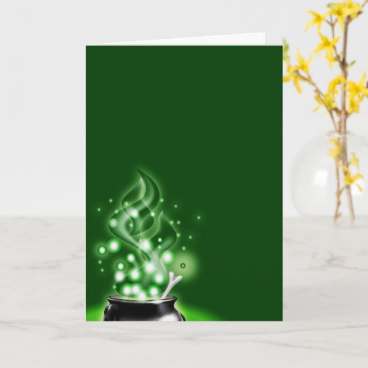 Spooky Halloween Kaart (Gele Bloem)