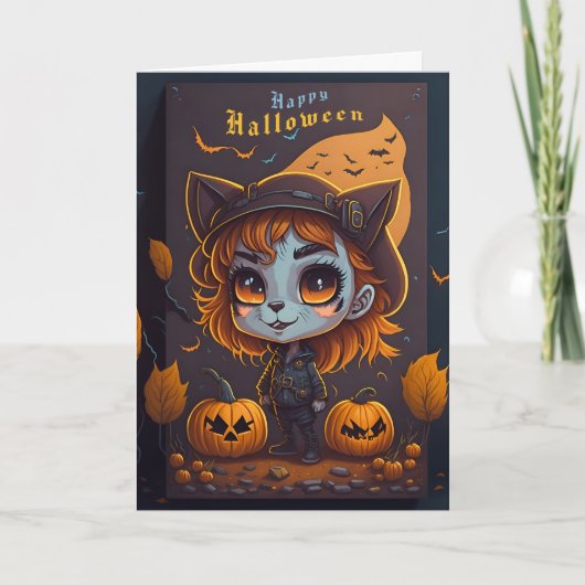Spooky Halloween Kaart (Voorkant)