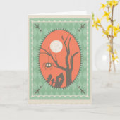 Spooky Halloween Kaart (Gele Bloem)