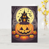Spooky Halloween Kaart (Gele Bloem)