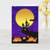 Spooky Halloween Kaart (Gele Bloem)