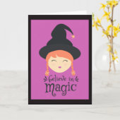 Spooky Halloween Kaart (Gele Bloem)