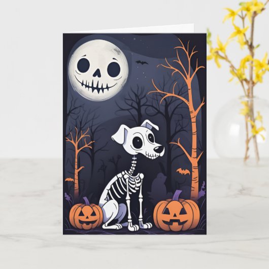 Spooky Halloween Kaart (Gele Bloem)