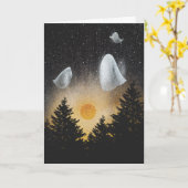 Spooky Halloween Kaart (Gele Bloem)