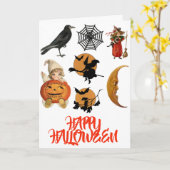Spooky Halloween Kaart (Gele Bloem)