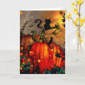 Spooky Halloween Kaart (Gele Bloem)