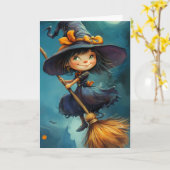 Spooky Halloween Kaart (Gele Bloem)