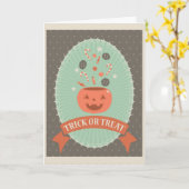 Spooky Halloween Kaart (Gele Bloem)