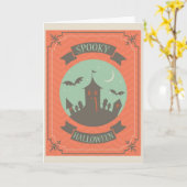 Spooky Halloween Kaart (Gele Bloem)