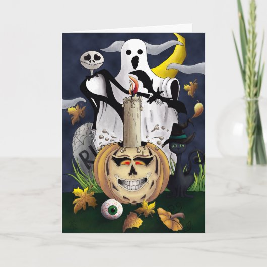 Spooky Halloween Kaart (Voorkant)